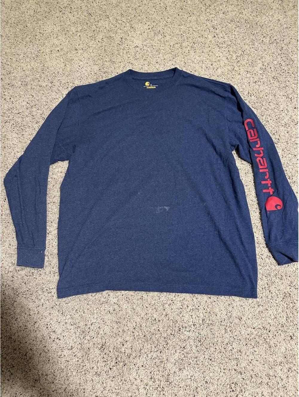 Carhartt Men's Blue and Navy Shirt